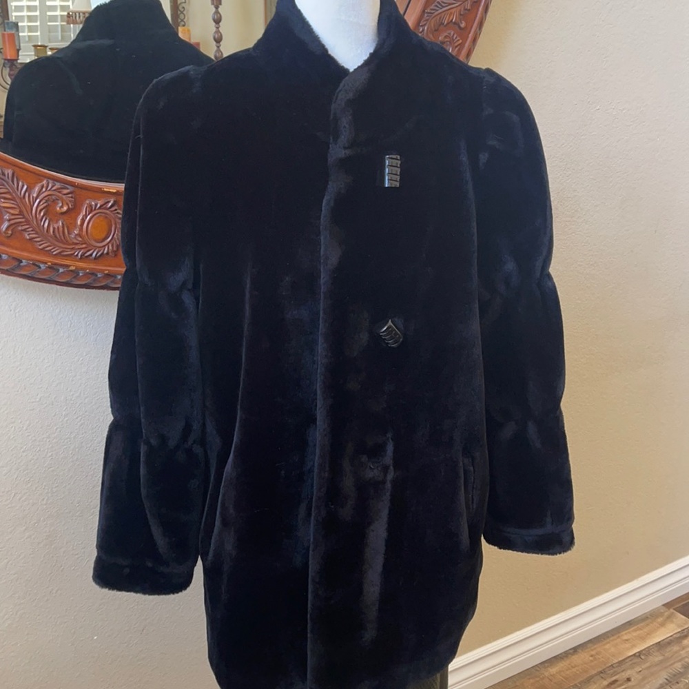 Vintage Carol Horn faux mink jacket